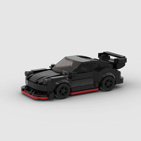 Black Wide Bodied Porsche Blocks Model